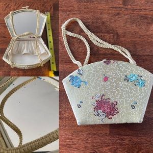 Vintage Asian Box Purse with Mirror